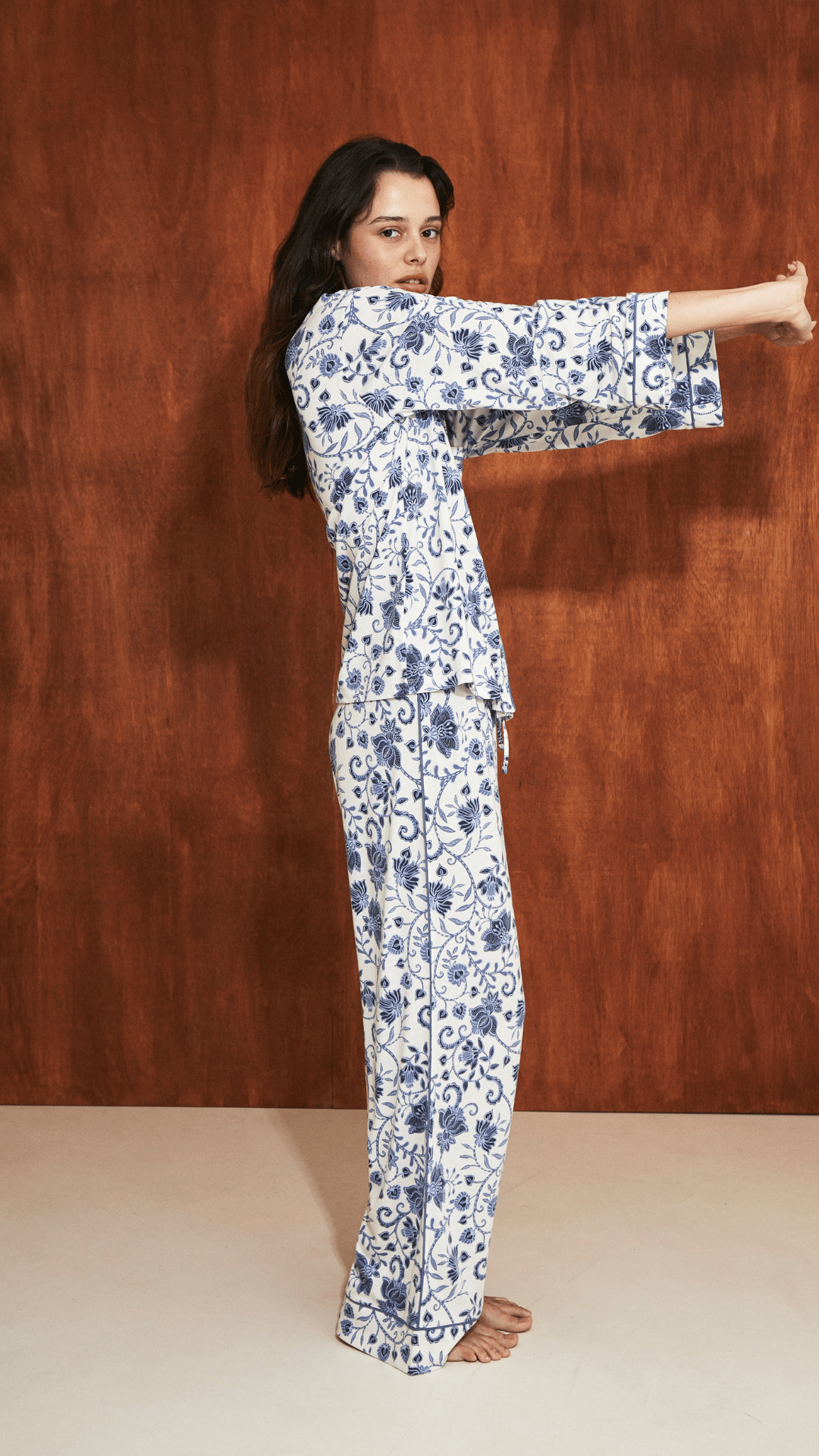 Boyfriend Vera PJ Set Floral Blues