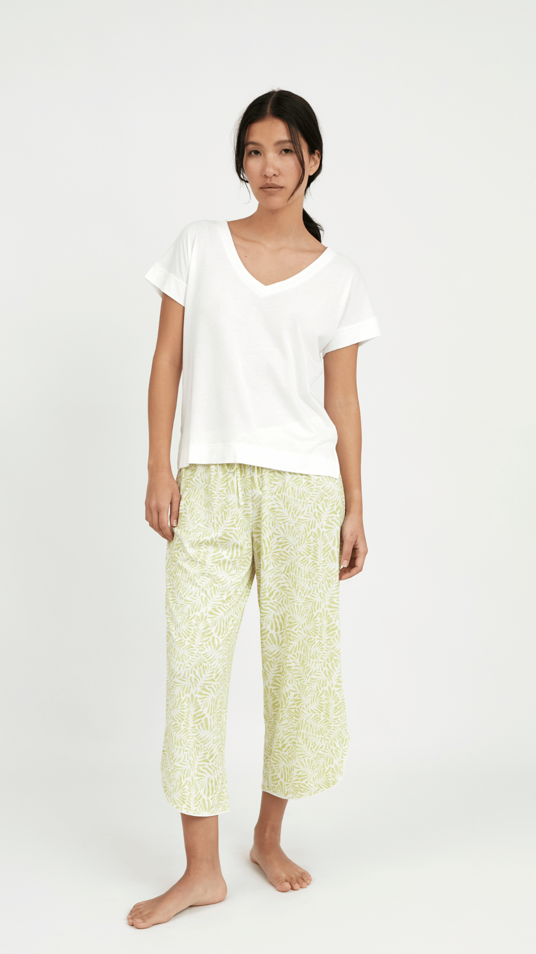 Capri Citron Leaves y Top Harper Ivory