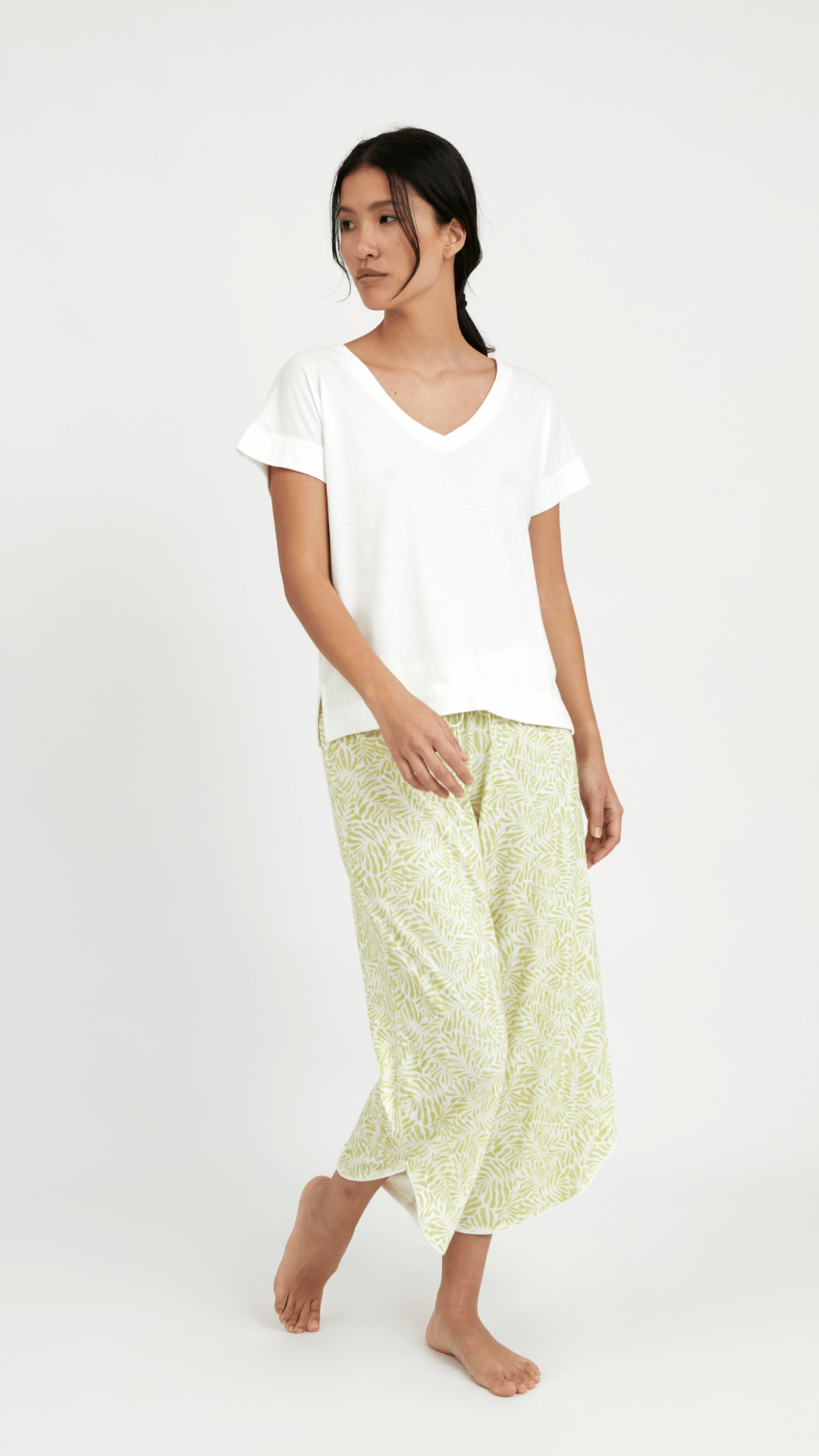 Capri Citron Leaves y Top Harper Ivory