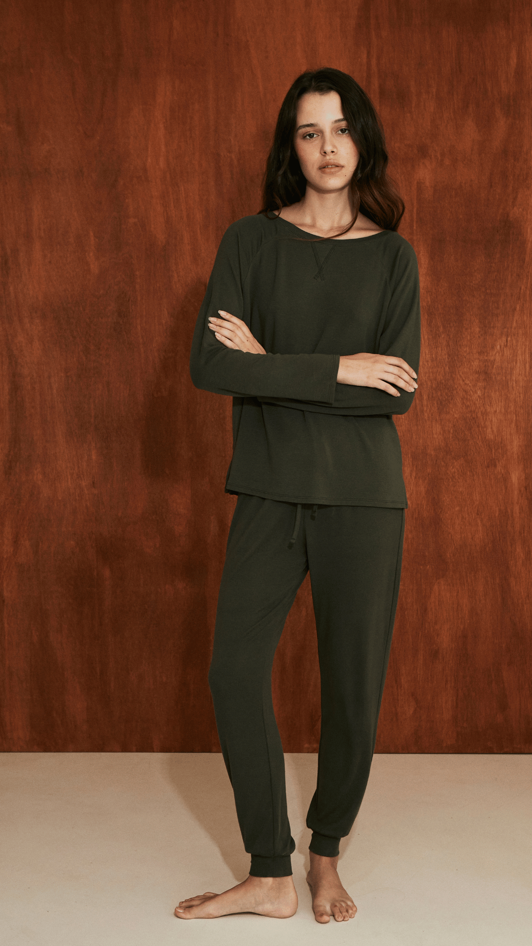 Jogger Moss y Top Flared Moss