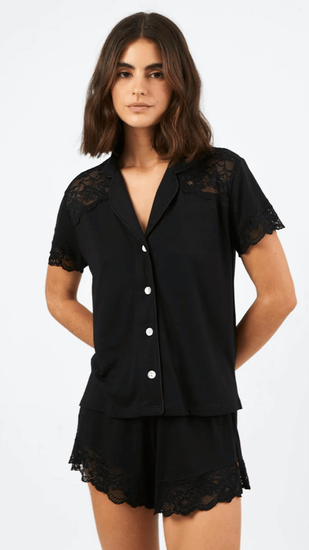 PJ Boyfriend Vera Short Bridal Black