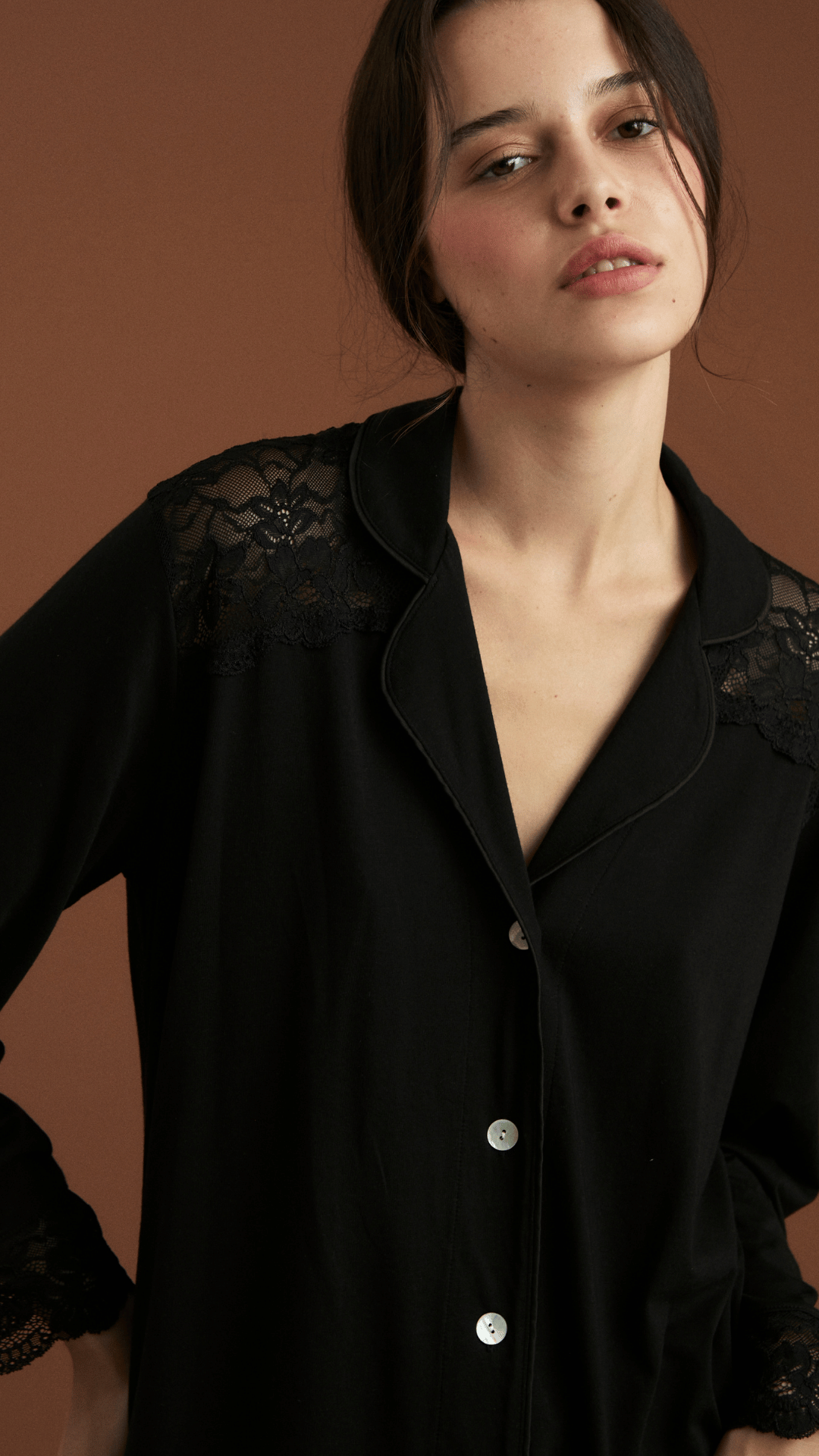 Boyfriend Vera PJ Set Bridal Black