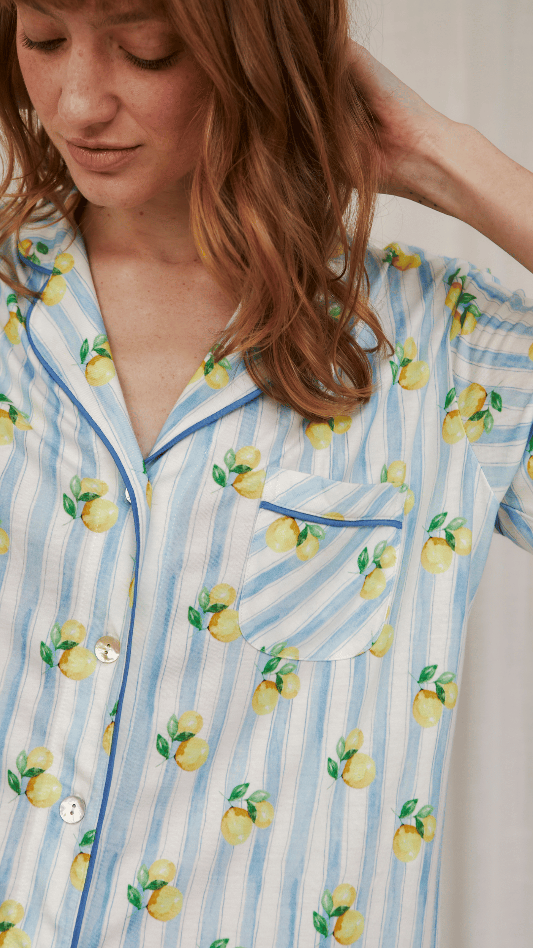 Boyfriend Vera PJ Set Short Lemon Breeze