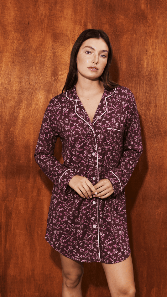 Boyfriend Cami Merlot Bloom