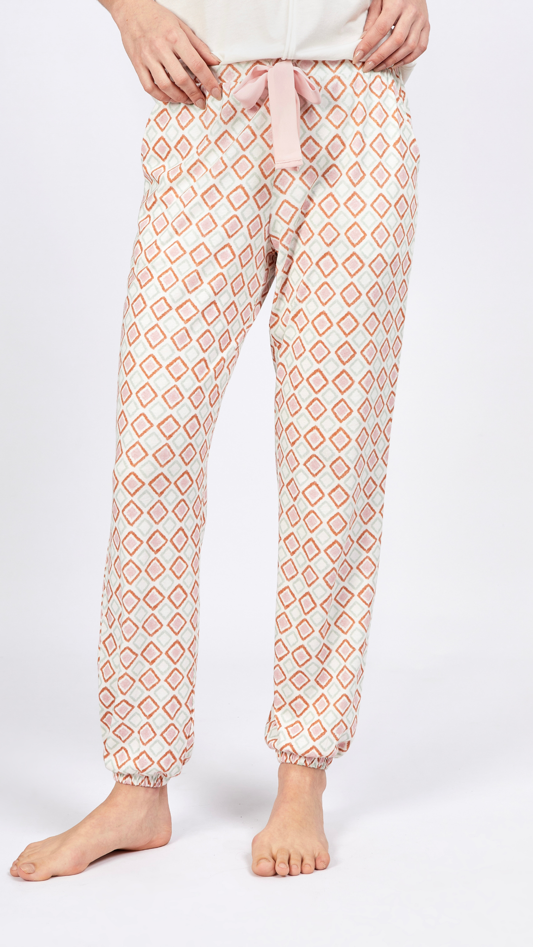 Pantalón Watercolor Rhombi & Top Victoria Ivory