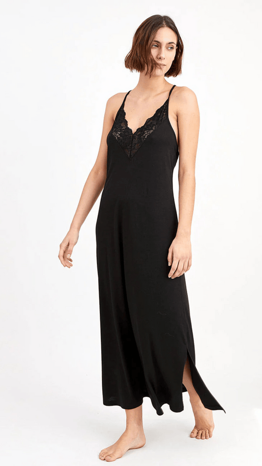 Cami Midi Bridal Black
