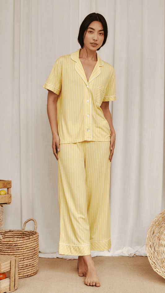 Boyfriend Vera PJ Set Sunshine Stripes