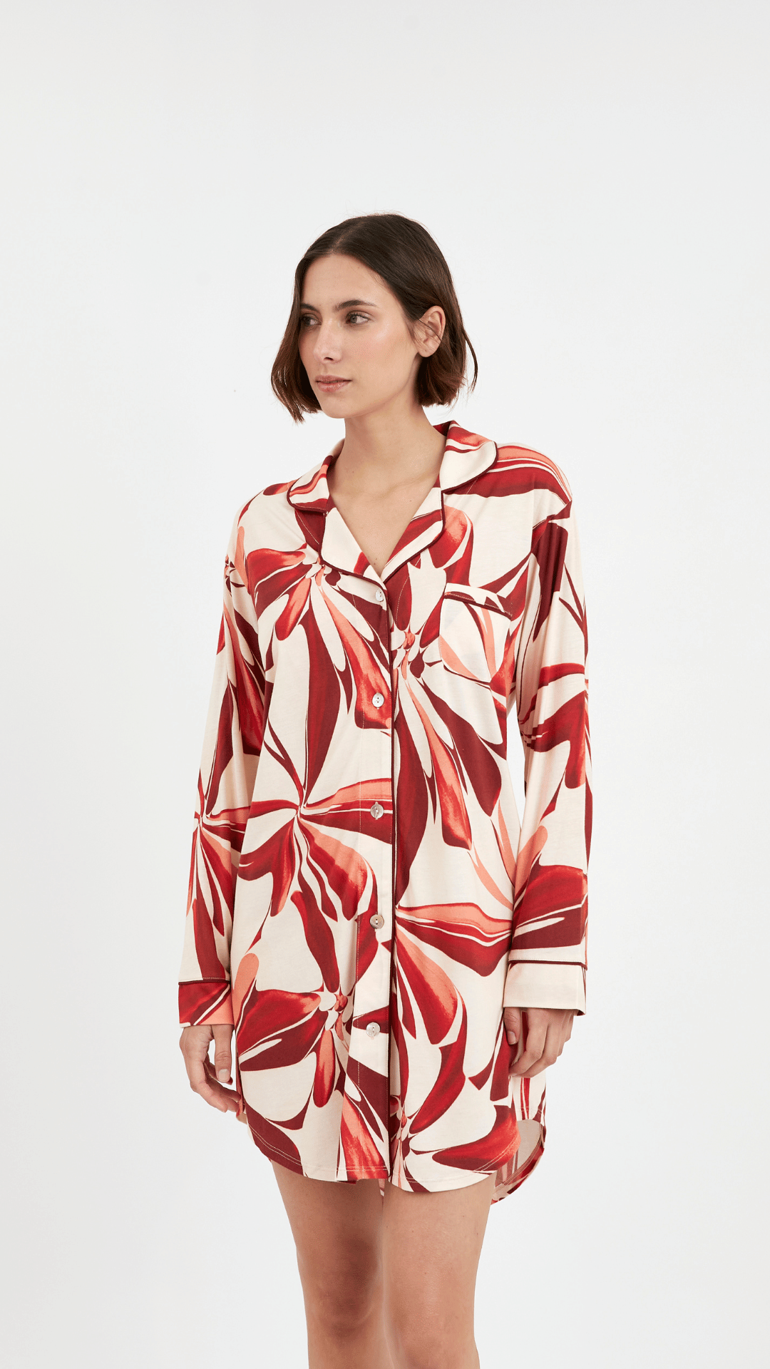 Camisola Boyfriend Abstract Bloom