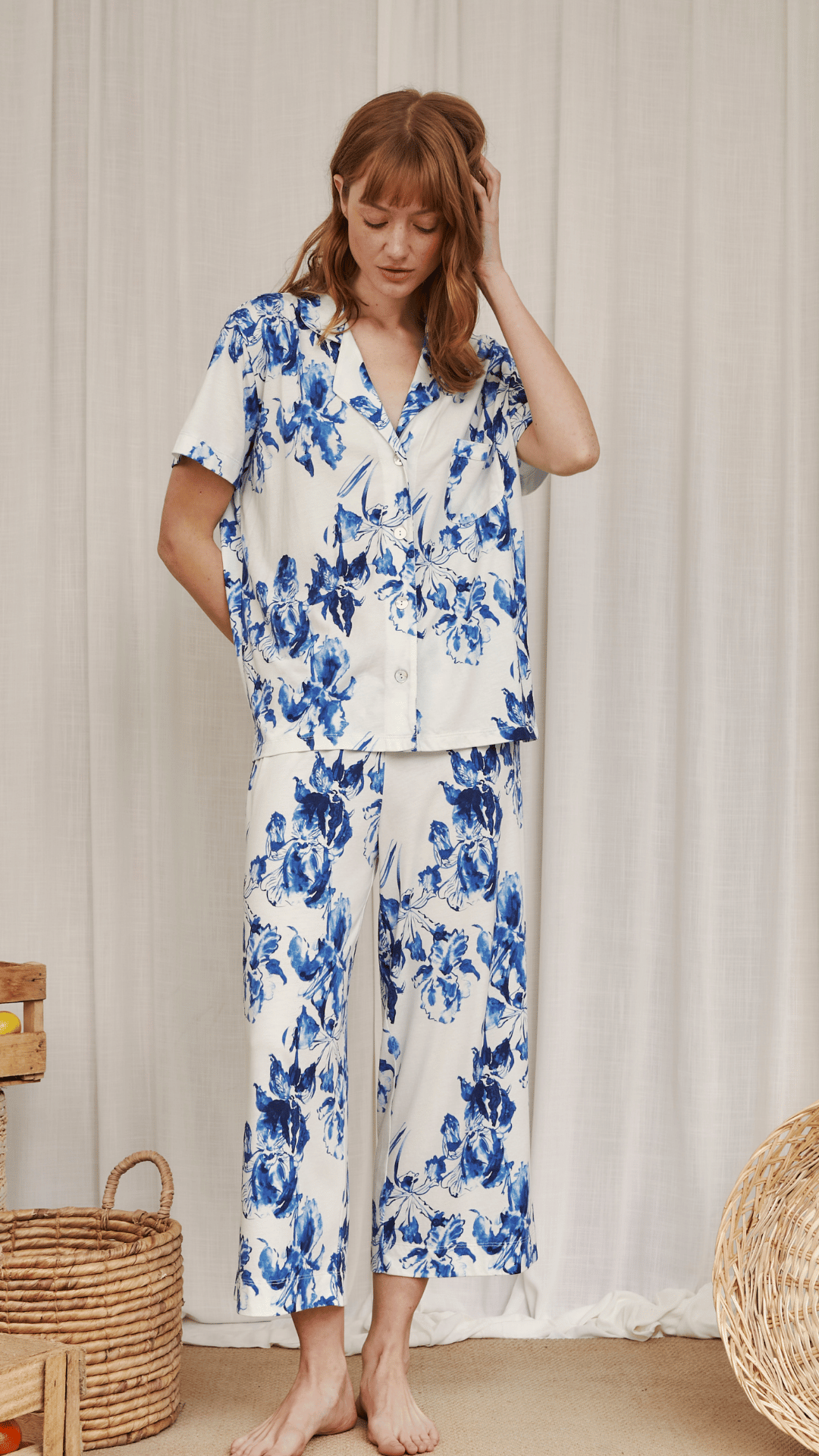 Boyfriend Agnes PJ Set Iris Blue