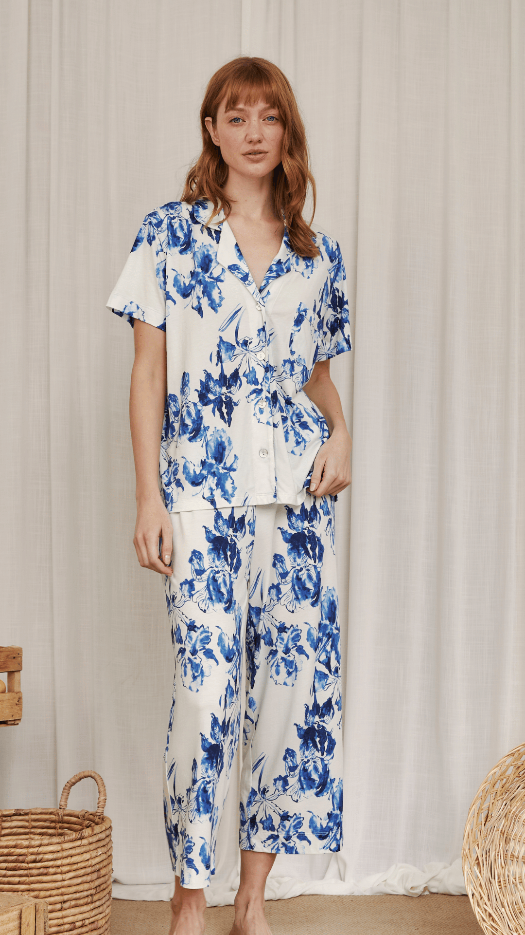 Boyfriend Agnes PJ Set Iris Blue