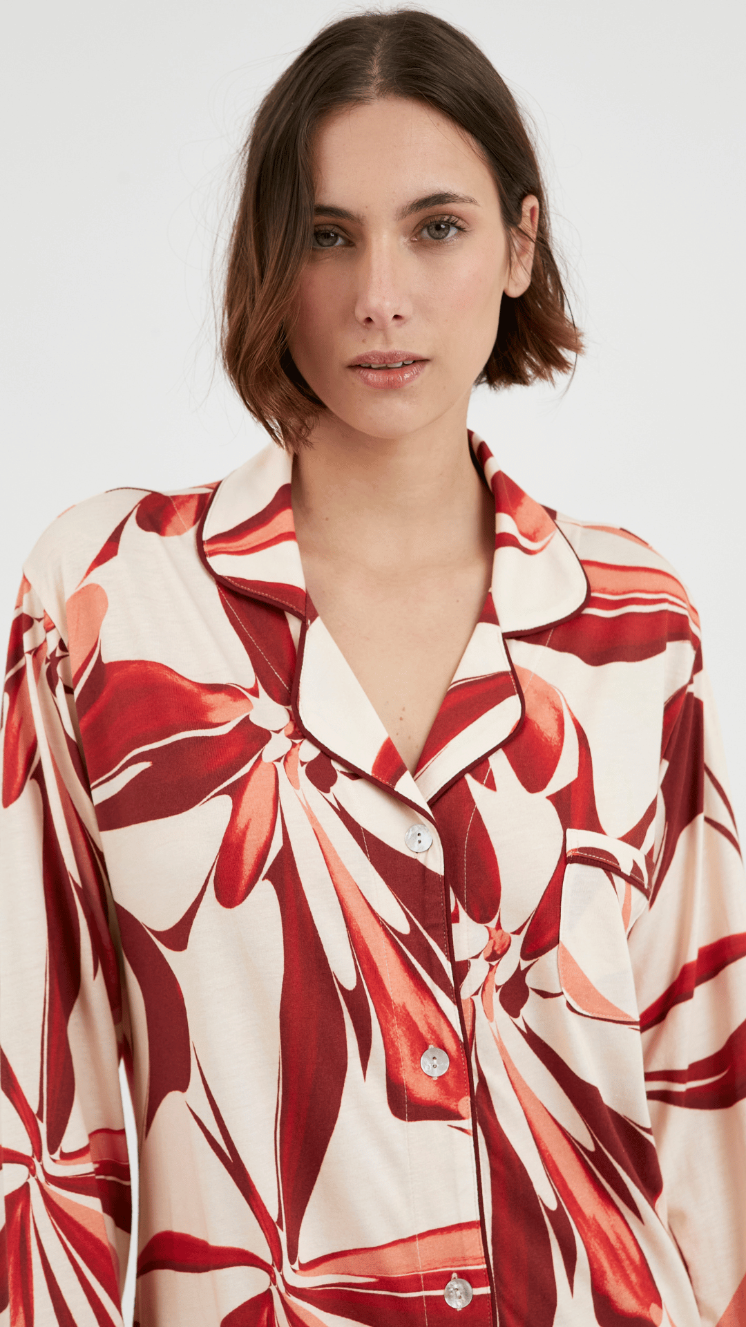 Camisola Boyfriend Abstract Bloom